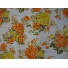 Toalha Gorgurão Floral Laranja - 001170 Toalha Gorgurão Floral Laranja - 001170